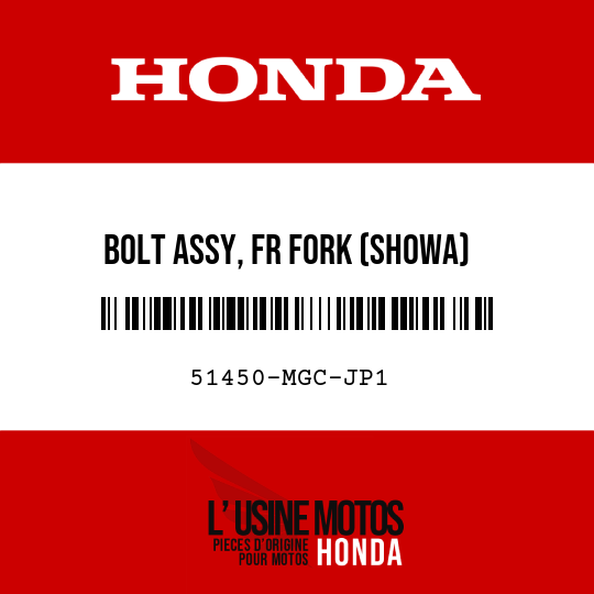 image de 51450-MGC-JP1 BOLT ASSY, FR FORK (SHOWA)