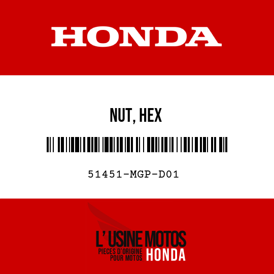 image de 51451-MGP-D01 NUT, HEX