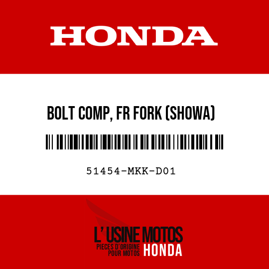 image de 51454-MKK-D01 BOLT COMP, FR FORK (SHOWA)