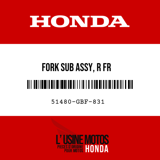 image de 51480-GBF-831 FORK SUB ASSY, R FR