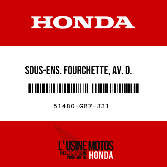 image de 51480-GBF-J31 SOUS-ENS. FOURCHETTE, AV. D.