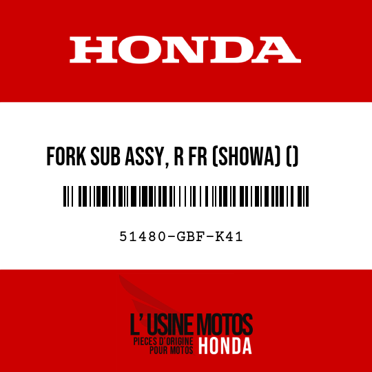 image de 51480-GBF-K41 FORK SUB ASSY, R FR (SHOWA) ()
