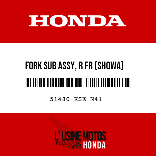 image de 51480-KSE-N41 FORK SUB ASSY, R FR (SHOWA)