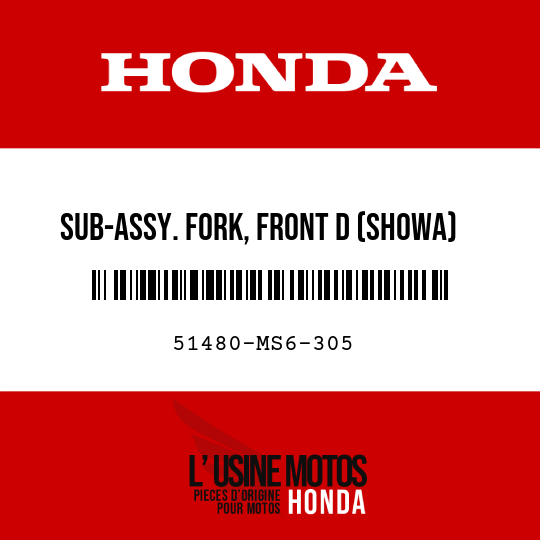 image de 51480-MS6-305 SUB-ASSY. FORK, FRONT D (SHOWA)