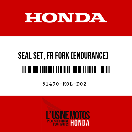 image de 51490-K0L-D02 SEAL SET, FR FORK (ENDURANCE)