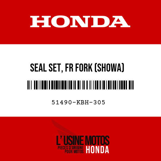 image de 51490-KBH-305 SEAL SET, FR FORK (SHOWA)