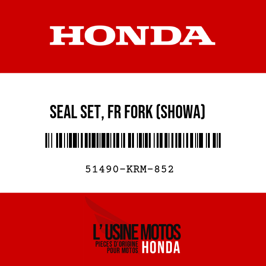 image de 51490-KRM-852 SEAL SET, FR FORK (SHOWA)