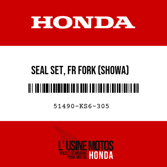 image de 51490-KS6-305 SEAL SET, FR FORK (SHOWA)