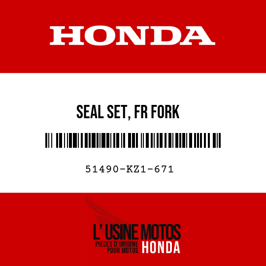 image de 51490-KZ1-671 SEAL SET, FR FORK