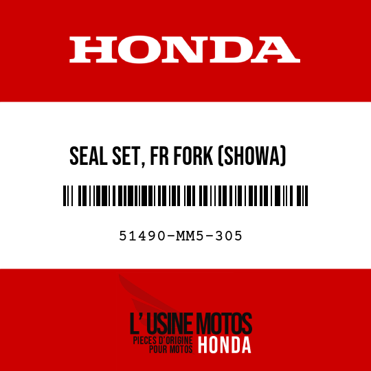 image de 51490-MM5-305 SEAL SET, FR FORK (SHOWA)