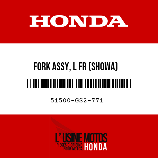 image de 51500-GS2-771 FORK ASSY, L FR (SHOWA)