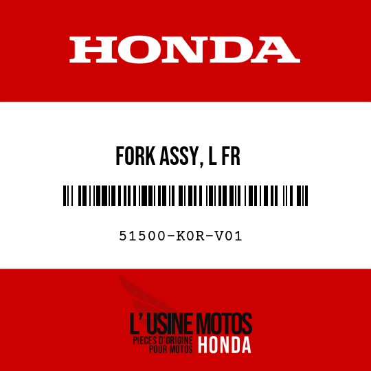 image de 51500-K0R-V01 FORK ASSY, L FR