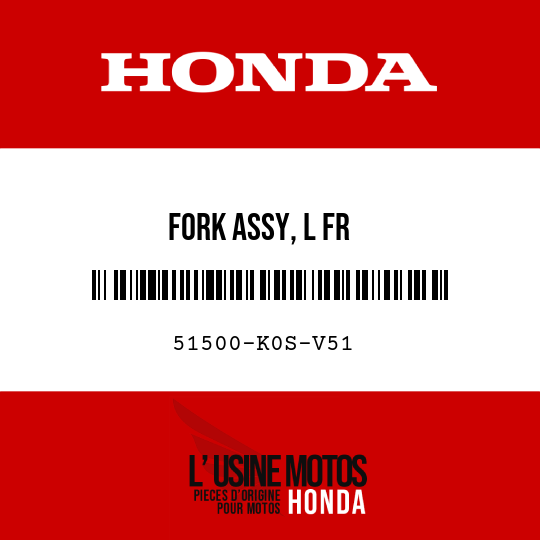 image de 51500-K0S-V51 FORK ASSY, L FR