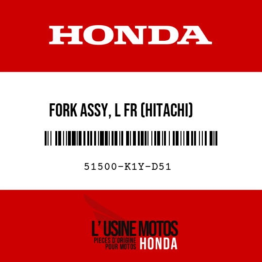 image de 51500-K1Y-D51 FORK ASSY, L FR (HITACHI)