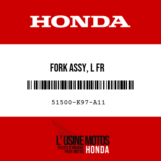 image de 51500-K97-A11 FORK ASSY, L FR