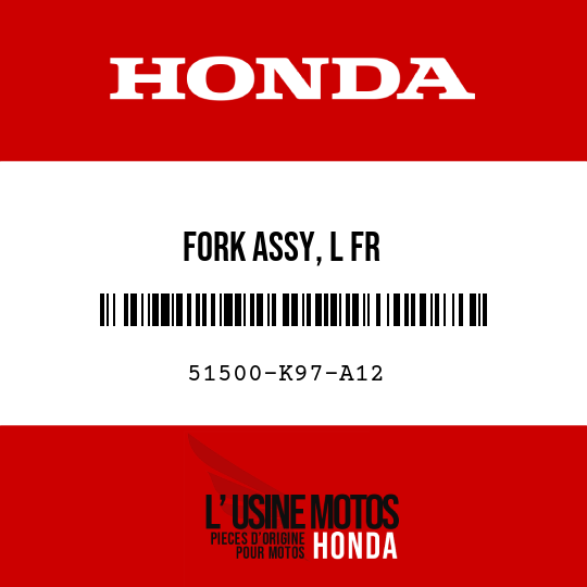 image de 51500-K97-A12 FORK ASSY, L FR
