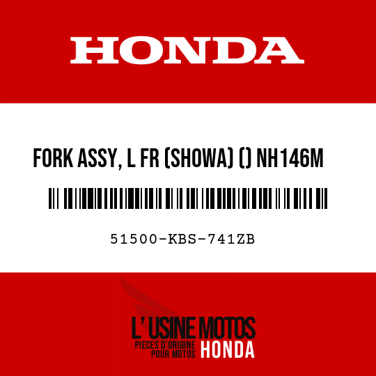 image de 51500-KBS-741ZB FORK ASSY, L FR (SHOWA) () NH146M (NH146M ACCURATE SILVER METALLIC)