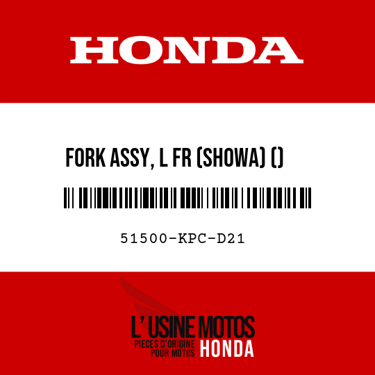 image de 51500-KPC-D21 FORK ASSY, L FR (SHOWA) ()