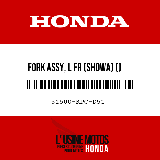 image de 51500-KPC-D51 FORK ASSY, L FR (SHOWA) ()