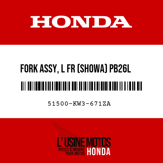 image de 51500-KW3-671ZA FORK ASSY, L FR (SHOWA) PB26L  (PB26L ANCIENT BLUE)
