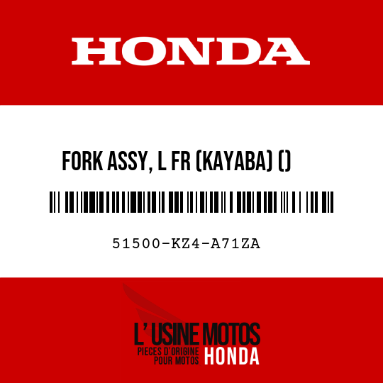 image de 51500-KZ4-A71ZA FORK ASSY, L FR (KAYABA) () TNATURAL (TNATURAL NATURAL)
