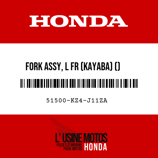 image de 51500-KZ4-J11ZA FORK ASSY, L FR (KAYABA) () TNATURAL (TNATURAL NATURAL)