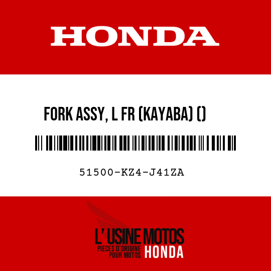 image de 51500-KZ4-J41ZA FORK ASSY, L FR (KAYABA) () TNATURAL  (TNATURAL NATURAL)