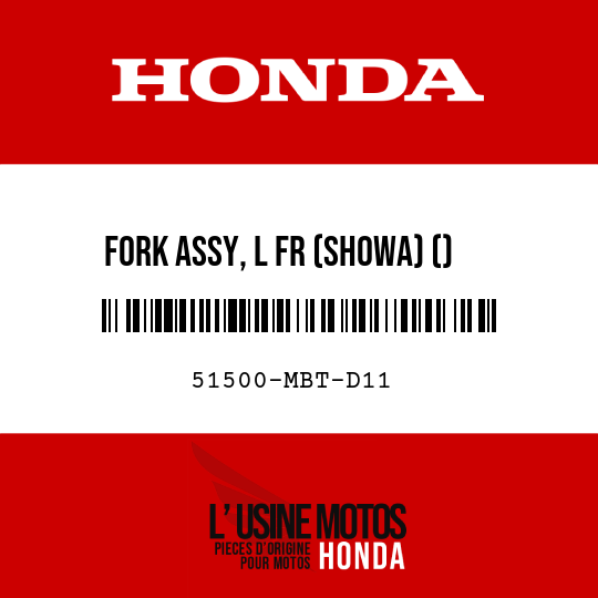 image de 51500-MBT-D11 FORK ASSY, L FR (SHOWA) ()