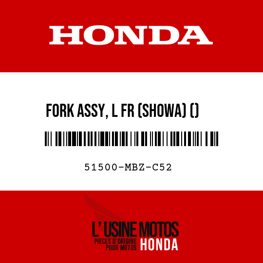 image de 51500-MBZ-C52 FORK ASSY, L FR (SHOWA) ()