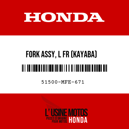 image de 51500-MFE-671 FORK ASSY, L FR (KAYABA)