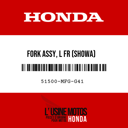 image de 51500-MFG-G41 FORK ASSY, L FR (SHOWA)