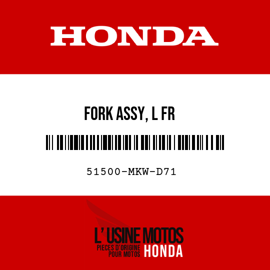 image de 51500-MKW-D71 FORK ASSY, L FR