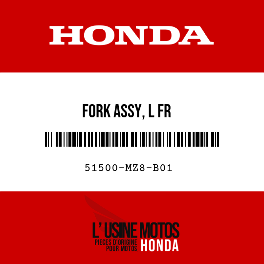 image de 51500-MZ8-B01 FORK ASSY, L FR