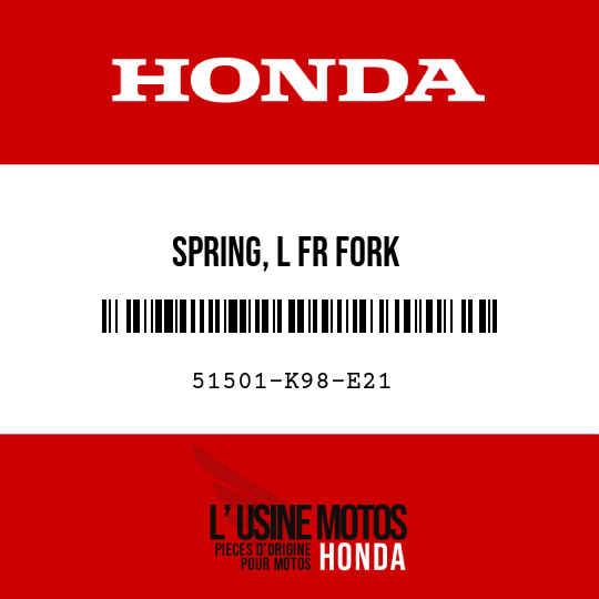 image de 51501-K98-E21 SPRING, L FR FORK