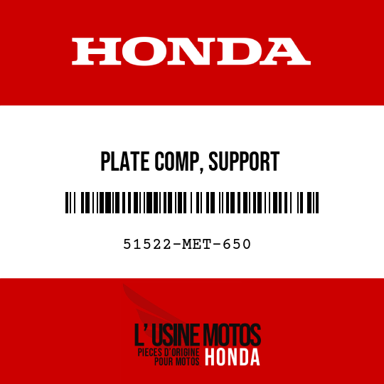 image de 51522-MET-650 PLATE COMP, SUPPORT