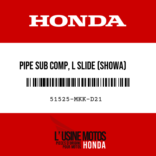 image de 51525-MKK-D21 PIPE SUB COMP, L SLIDE (SHOWA)