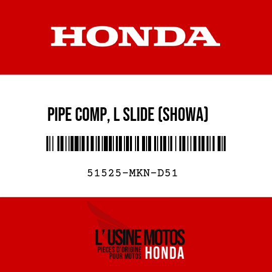 image de 51525-MKN-D51 PIPE COMP, L SLIDE (SHOWA)