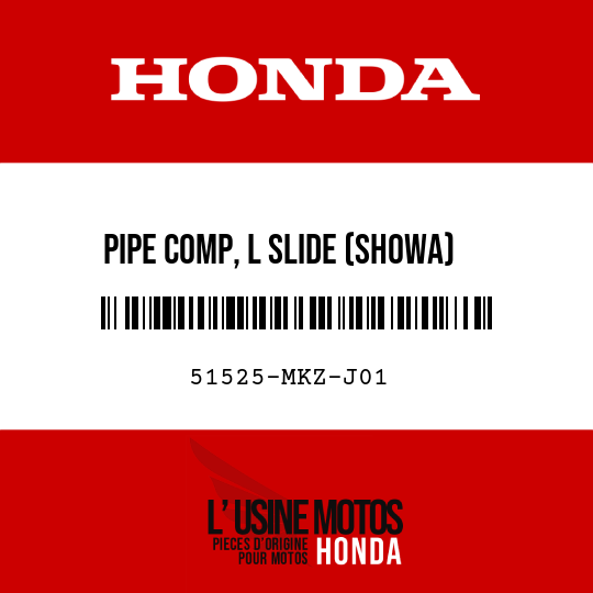 image de 51525-MKZ-J01 PIPE COMP, L SLIDE (SHOWA)