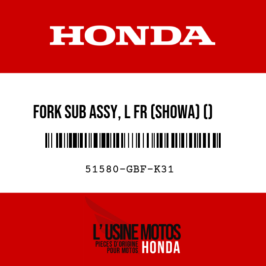 image de 51580-GBF-K31 FORK SUB ASSY, L FR (SHOWA) ()