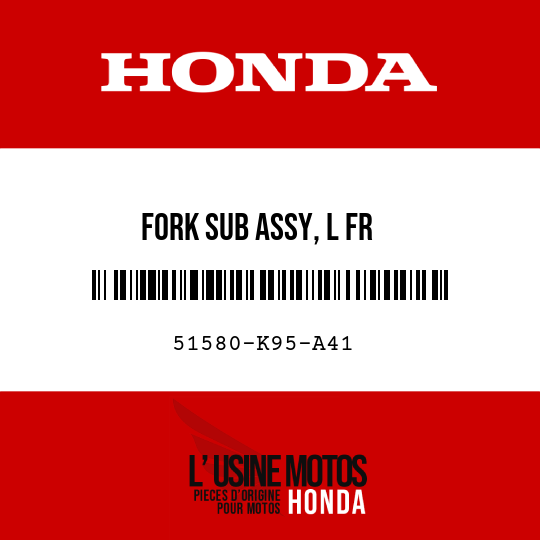 image de 51580-K95-A41 FORK SUB ASSY, L FR