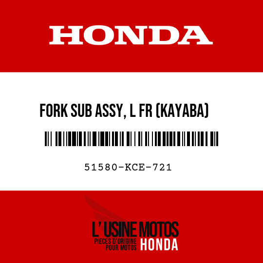 image de 51580-KCE-721 FORK SUB ASSY, L FR (KAYABA)