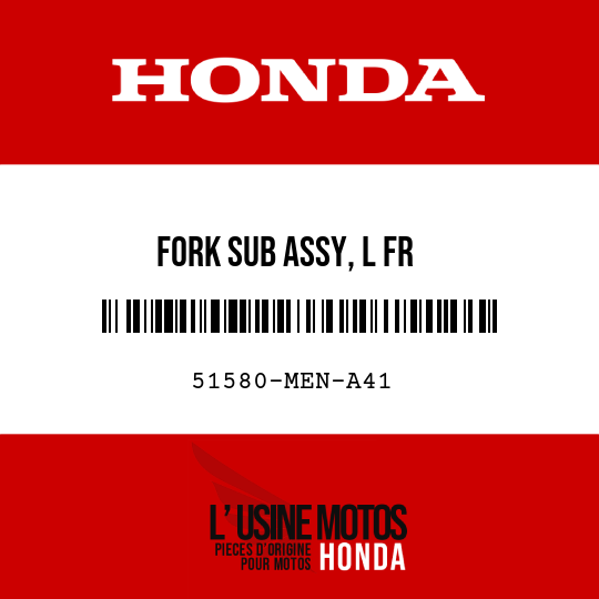 image de 51580-MEN-A41 FORK SUB ASSY, L FR