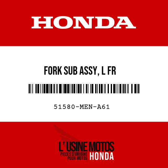 image de 51580-MEN-A61 FORK SUB ASSY, L FR