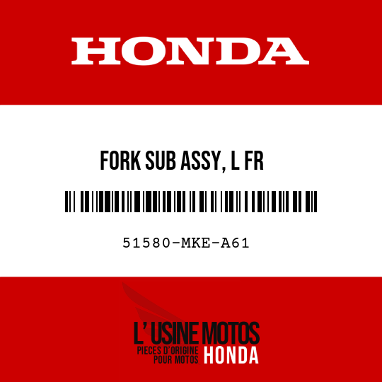 image de 51580-MKE-A61 FORK SUB ASSY, L FR