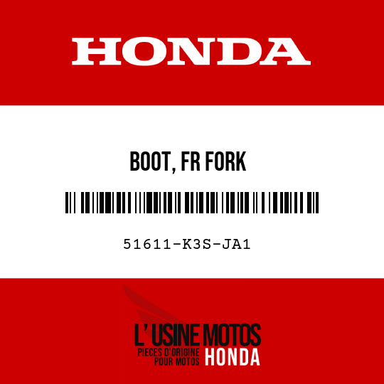 image de 51611-K3S-JA1 BOOT, FR FORK