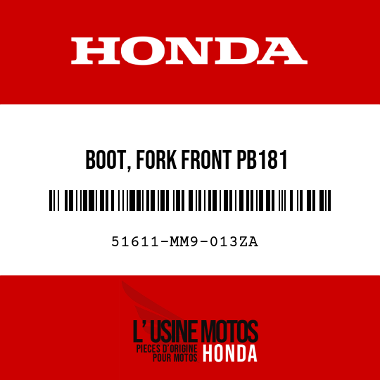 image de 51611-MM9-013ZA BOOT, FORK FRONT PB181