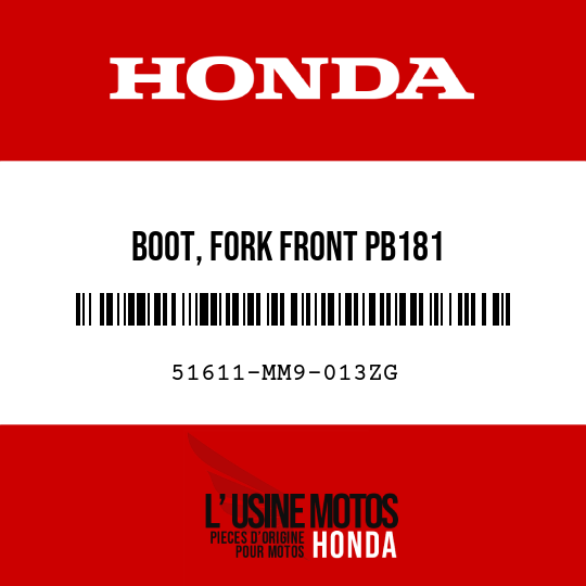 image de 51611-MM9-013ZG BOOT, FORK FRONT PB181