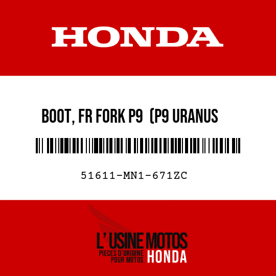 image de 51611-MN1-671ZC BOOT, FR FORK P9  (P9 URANUS VIOLET)