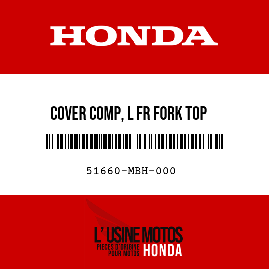 image de 51660-MBH-000 COVER COMP, L FR FORK TOP