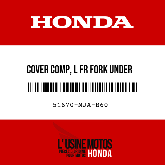 image de 51670-MJA-B60 COVER COMP, L FR FORK UNDER